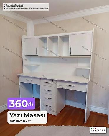 Düz masa, Stulsuz, Polkalı, Siyirməli, Sadə laminat