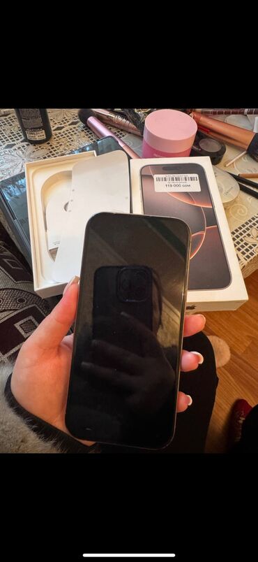 айфон 9 бу бишкек: IPhone 16 Pro, Колдонулган, 256 ГБ, Desert Titanium, Коргоочу айнек, Каптама, Куту, 98 %