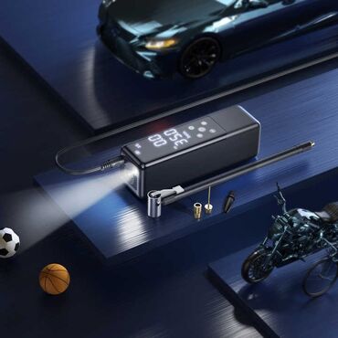 Другая автоэлектроника: Портативная автомобильный Smart насос Hoco ZP7 5000 мАч для подкачки