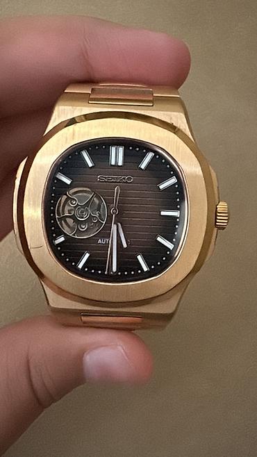 Seiko avtomatik qol saatı - Korpus və bilərzik: qızılı tonlu