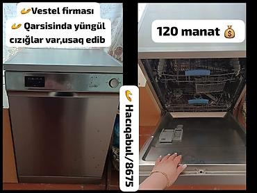 ikinci el firin: Vestel markalı qabyuyan maşın - Tam ölçülü, paslanmayan polad gövdə - — 1