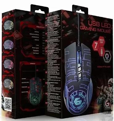 Kompjuterski miševi: USB LED gejming miš – 7 tastera, do 3600 DPI - Optički gejming miš sa — 2