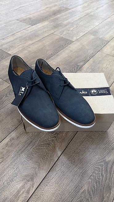обувь on: Мужские туфли, 41.5, Clarks, Новый, цвет - Синий — 1