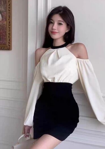женские блузки из китая: Блузка, Классикалык модель, Solid print
