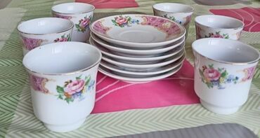 Seyflər: Çay dəsti, rəng - Ağ, Farfor