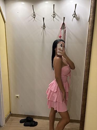 Haljine: Roze mini haljina bez bretela, nošena jednom u odličnom stanju — 5