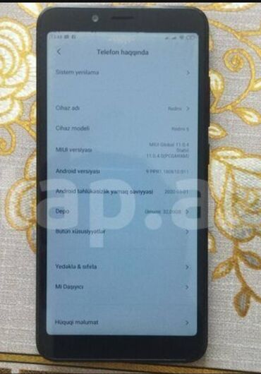 Mobil telefon və aksesuarlar: Xiaomi Redmi 6, 32 GB, rəng - Qara, 
 Sensor, Barmaq izi, İki sim kartlı