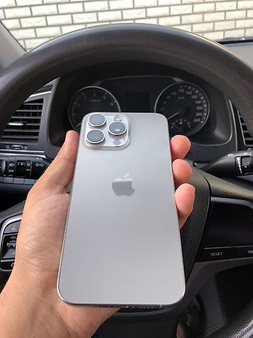 iphone osh: IPhone 15 Pro Max, Б/у, 256 ГБ, Natural Titanium, 81 % — 6