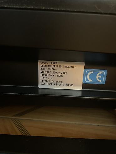 İdman və istirahət: Ferro F76+ motorlu qaçış trenajoru - Model: F76+ - Güc təchizatı — 4