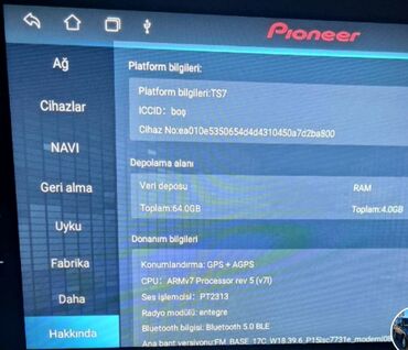 pioneer 2150: Monitor, Yeni, Cihaz paneli, Pioneer, Android OS