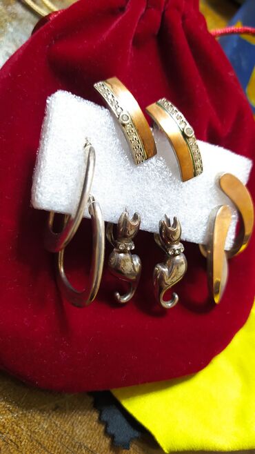 Серебряные серьги: Серебряные серьги, Проба 925, Агат, Женские, Новый — 14