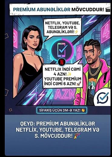 Digər xidmətlər: Premium onlayn abunəliklər paketi - Netflix, YouTube Premium — 1