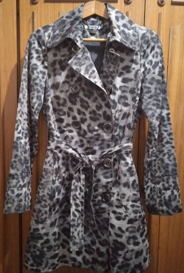 ženske zimske jakne duge: S (EU 36), Novo, Sa postavom, Leopard, krokodil, zebra, bоја - Siva