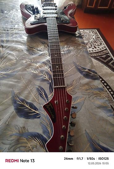azerbaycan gitara mahnilari: Jolana Tornado elektrik gitarası vintage - Korpus: yarı-akustik — 6