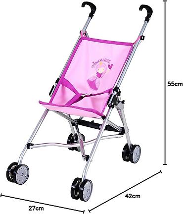 lio ju patike: Kolica za lutke Knorrtoys “Sim” – Princess Pink - Kompaktna, lagana — 3