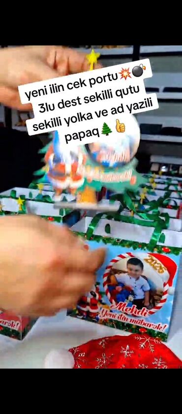 Yeni il oyuncaqları və bəzəkləri: Şəxsi dizaynlı Yeni il hədiyyələri - Şəxsi fotolu şam ağacı dekoru — 29