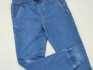 top z wiązaniem sinsay: Spodnie jeansowe, SinSay, 9 lat, 128/134, stan - Dobry