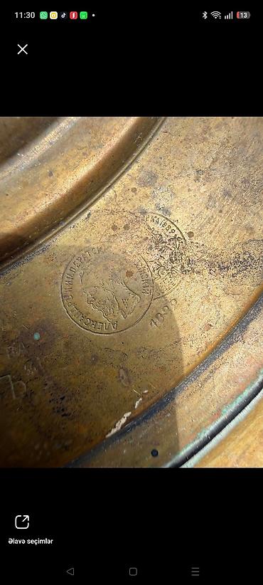 самавар: Antik mis samovar – Rusiya imperiyası dövrü damğalı - Material — 4