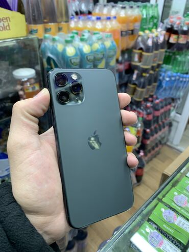 Apple iPhone: IPhone 11 Pro, Б/у, 256 ГБ, Зеленый, Защитное стекло, Чехол, 75 %