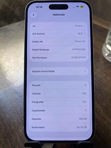 ıpad mini 5: IPhone 15, 128 GB, Ağ, Simsiz şarj — 7