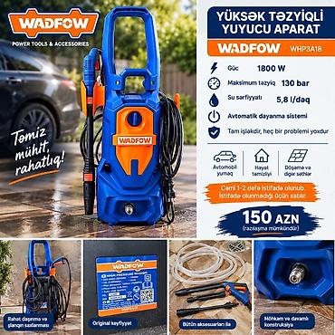 Avtoyuma aparatları: WADFOW WHP3A18 Yüksək təzyiqli yuyucu aparat - Güc: 1800 W - Maksimum — 1