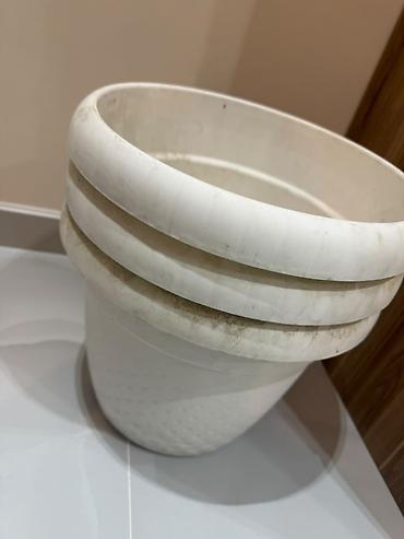 gozel agac sekilleri: Ağ rəngli plastik çiçək qabları – Karasu - Həcmi: 15.3 litr uc — 1