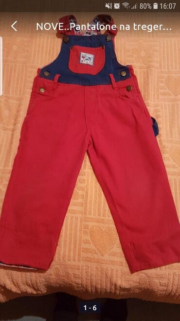 nepromocive pantalone: 104-110, bоја - Crvena