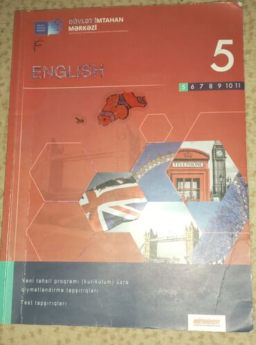 1 ci sinif ana dili metodik vesait: DİM 5 ci sinif İngilis dili testidir. Qiyməti 3 manat