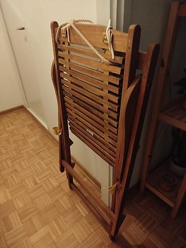 relaks: Bastenska lezaljka sklopiva, pogodna za koriscenje na terasama — 4