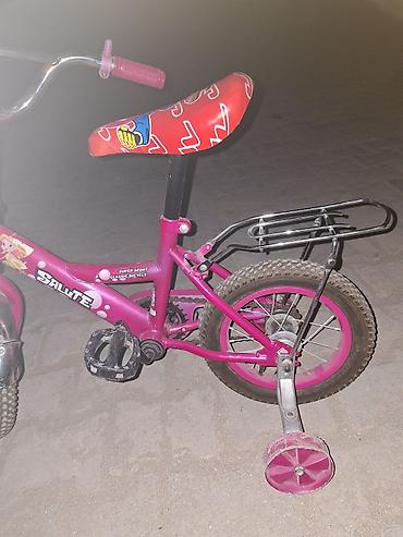işlenmiş velosiped: Uşaq velosipedi – Salute markası, qızlar üçün pink rəngdə — 1