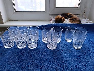 Наборы посуды: Набор столового стекла/хрусталя с гранёной и резной декорировкой — 4