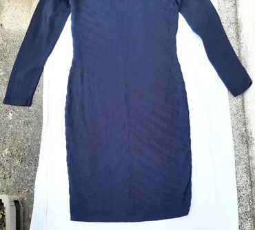 haljine pamuk sa elastinom: Morgan M (EU 38), bоја - Tamnoplava, Drugi stil, Dugih rukava