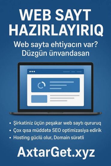 Настольные ПК и рабочие станции: Əgər siz peşəkar veb sayt istəyirsinizsə, mən sizin layihənizi