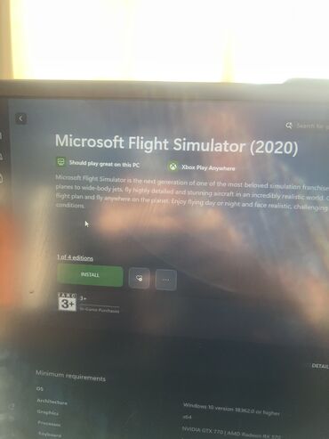 Oyuncaqlar: Akkaunta Microsoft flight simulator var Standard edition dm yazın