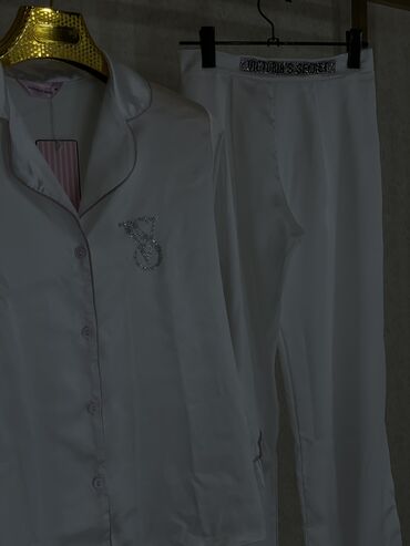 мужские пижамы: Комплект, Атлас, Высокая талия