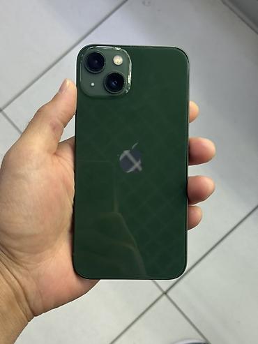 IPhone 13, Б/у, 128 ГБ, Зеленый, Защитное стекло, 100 %
