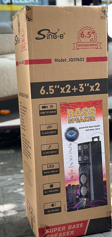 mikrofon qiyməti: Sing-e JQS9602 Bass Speaker Xüsusiyyətlər: - 6.5" x2 subwoofer + 3" — 1