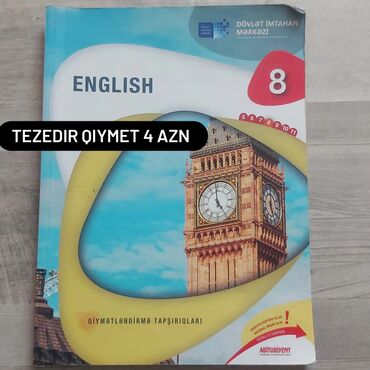 7 ci sinif rus dili urok 1: Dövlət İmtahan Mərkəzinin "English" dərsliyi, 8-ci sinif şagirdləri