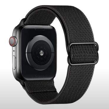 Наручные часы: Ремешок для Apple Watch резиновый в черном цвете Подходит для любого