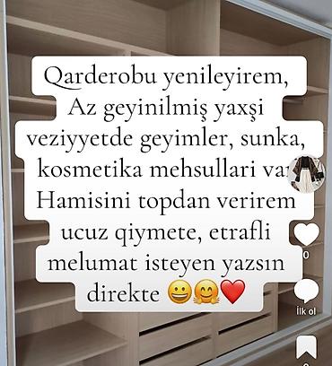 ikinci əl kaleska: 2ci el geyimler, çanta ve makyaj mehsullari topdan 30m verirem isteyen — 1