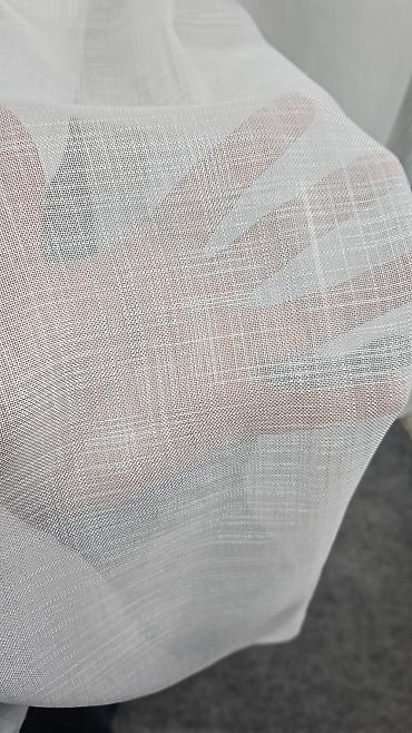 Parçalar: Ağ rəngli, incə toxumalı tül/parça - Material: yüngül, şəffaf və — 11