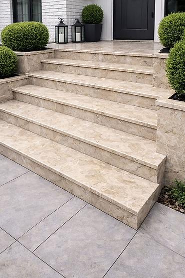 Mərmər: Mərmər pilləkənlər – dizayn və quraşdırma - Material: təbii mərmər — 5