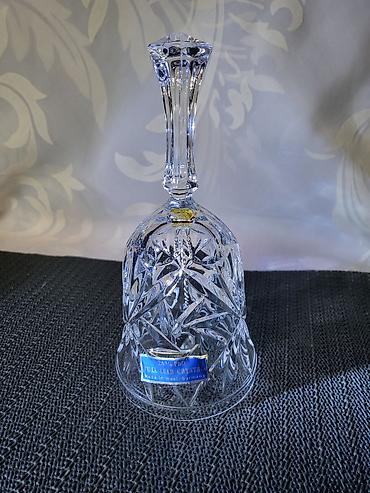 Ostali kućni dekor: Kristalno novo zvono Nemacka 80te. Vece zvono kristal,led kristal sve — 1