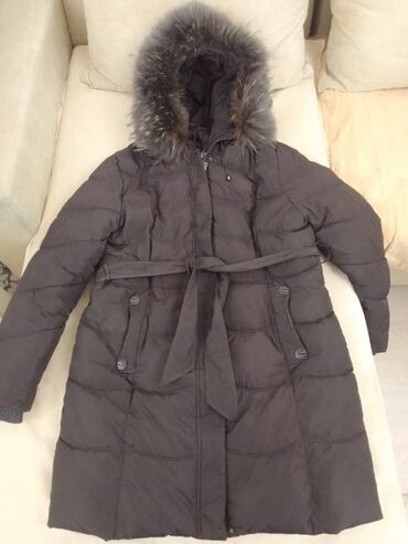 зимнее пальто бишкек: Пальто, Зима, По колено, С капюшоном, XL (EU 42)
