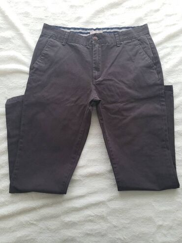 pantalone i prsluk: Pantalone, Koton, Čino, bоја - Siva