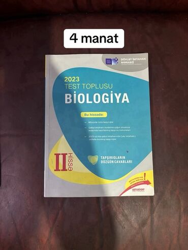 Bu kitab, 2023-cü il "Biologiya Test Toplusu" II Hissə adını daşıyır