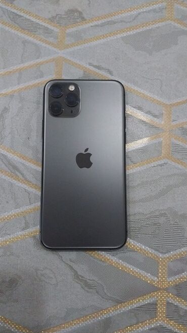 Apple iPhone: IPhone 11 Pro, 64 GB, Matte Space Gray, Zəmanət, Simsiz şarj, Face ID