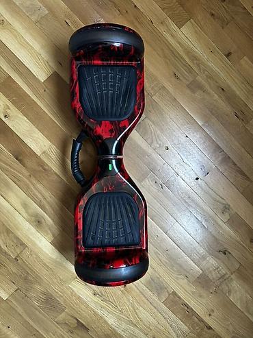 Гироскутеры: Qırmızı-alov naxışlı hoverboard (self-balance skuter) - Təkər ölçüsü — 3