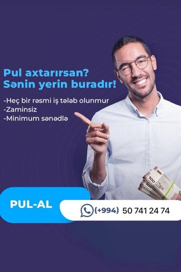 Pul axtaranlar üçün təklif olunan bu xidmət, heç bir rəsmi iş tələb