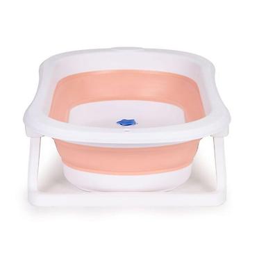 posteljina srca: Sklopiva kadica za bebe sa odvodom – EcoToys, pink (Šifra proizvoda — 4
